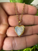 Load image into Gallery viewer, Virgin Mary Shell Locket Necklace
