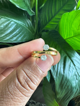 Load image into Gallery viewer, Stainless Steel Double Band CZ Ring Size 9
