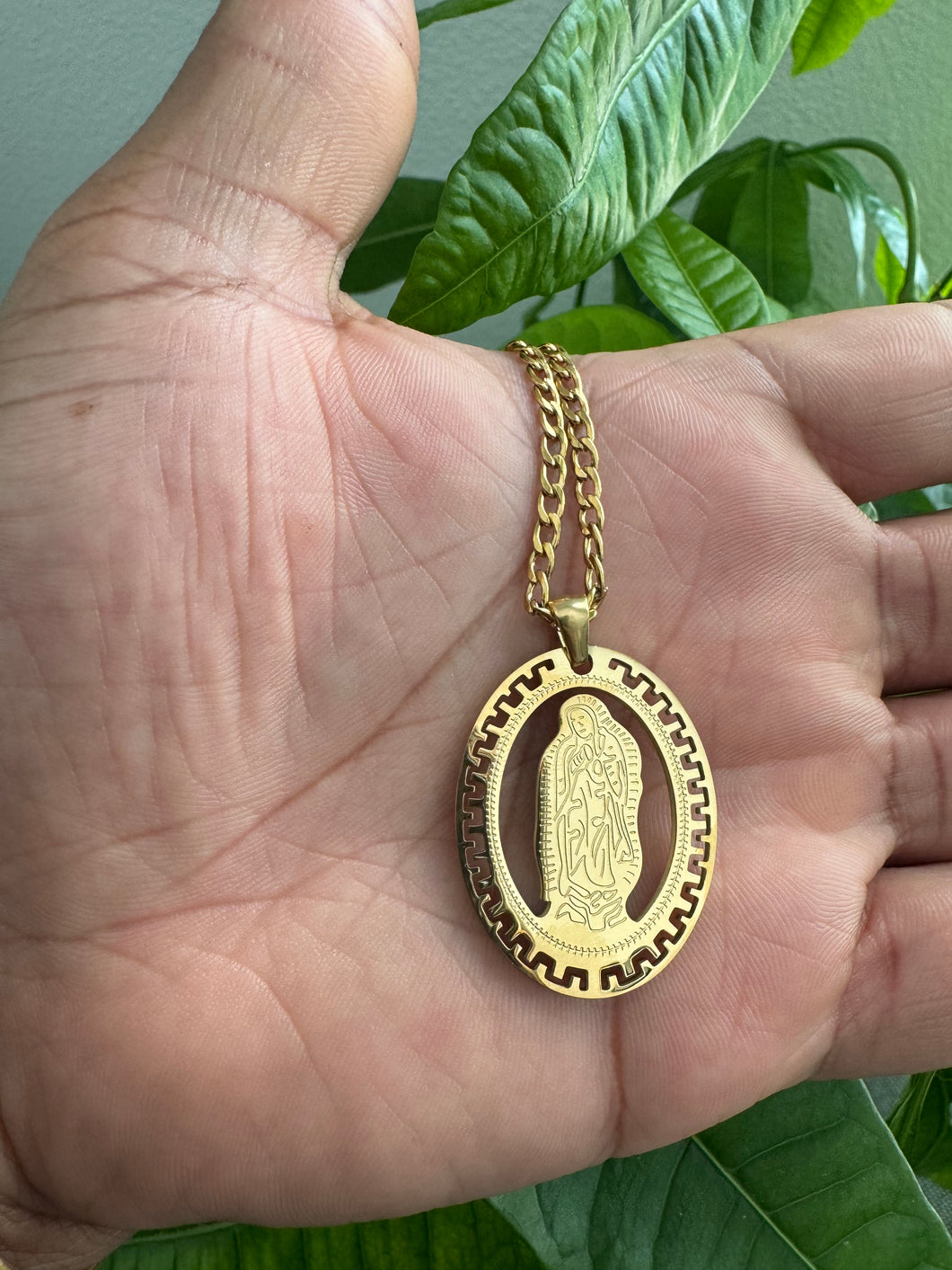 Virgin Mary Medallion Necklace