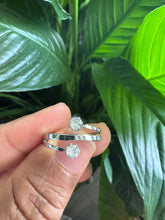 Load image into Gallery viewer, Stainless Steel Double Band CZ Ring Size 9

