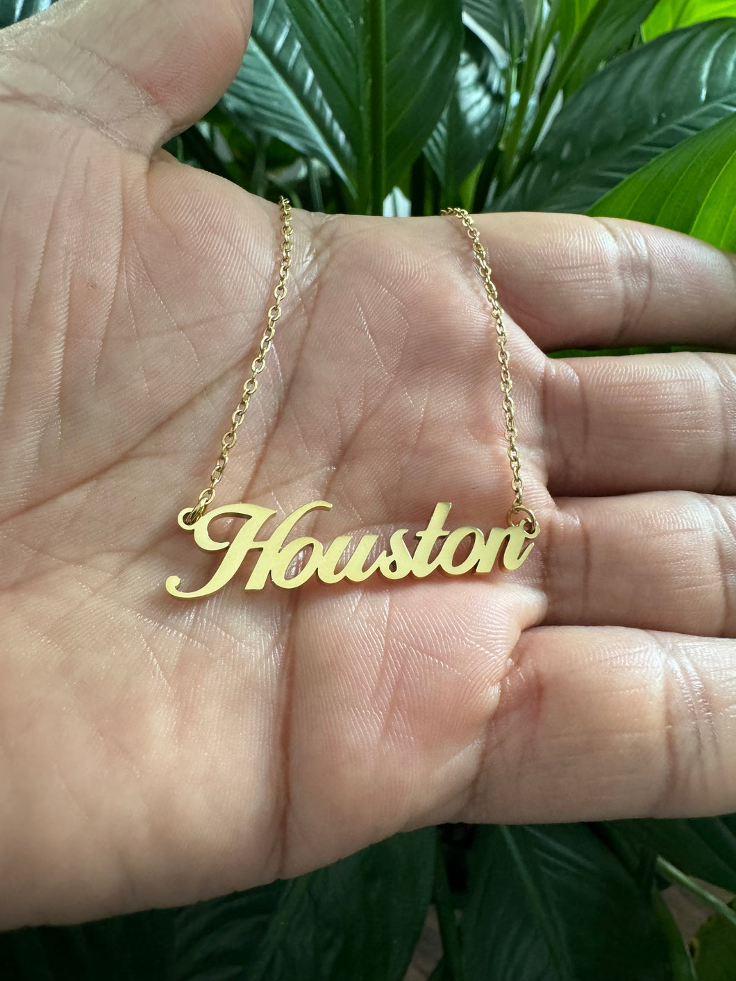 Houston Nameplate Necklace