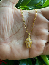 Load image into Gallery viewer, Gold Hamsa Necklace
