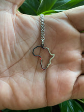 Load image into Gallery viewer, Silver Motherland Outline Necklace
