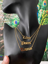 Load image into Gallery viewer, Zodiac Nameplate Necklace
