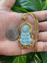 Load image into Gallery viewer, *Preorder* XL Light Green Jade Buddha Necklace
