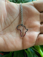 Load image into Gallery viewer, Silver Motherland Outline Necklace
